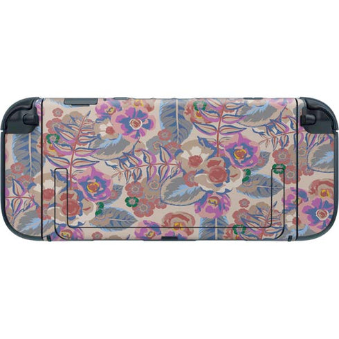 Warm Taupe Floral Nintendo Switch 2 (2025) with Joy-Con Skin